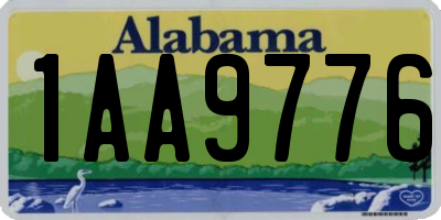 AL license plate 1AA9776