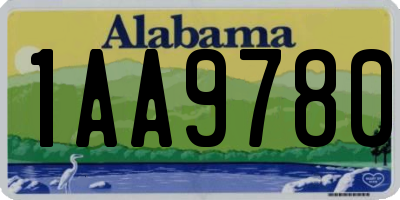 AL license plate 1AA9780