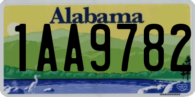 AL license plate 1AA9782