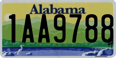 AL license plate 1AA9788