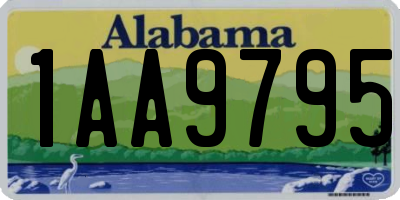 AL license plate 1AA9795