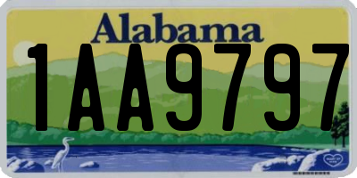 AL license plate 1AA9797