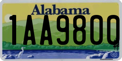 AL license plate 1AA9800