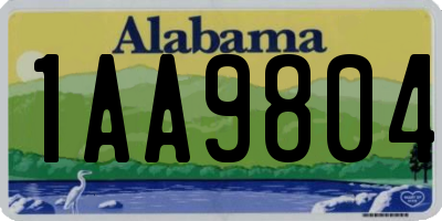 AL license plate 1AA9804