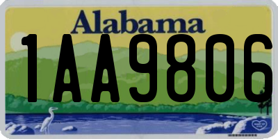 AL license plate 1AA9806