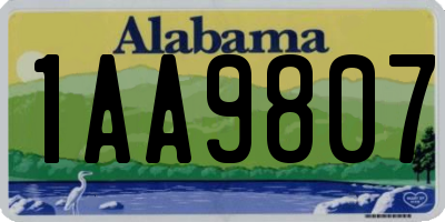 AL license plate 1AA9807