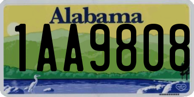 AL license plate 1AA9808