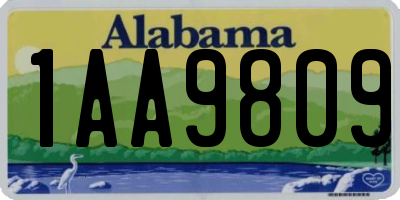 AL license plate 1AA9809
