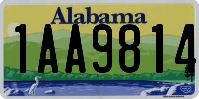 AL license plate 1AA9814