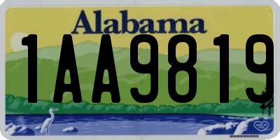 AL license plate 1AA9819
