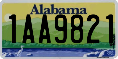 AL license plate 1AA9821