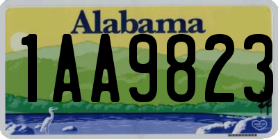AL license plate 1AA9823