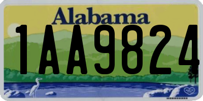 AL license plate 1AA9824