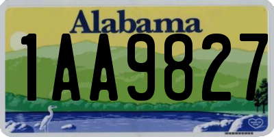 AL license plate 1AA9827