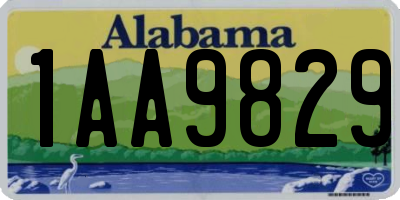 AL license plate 1AA9829