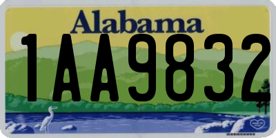 AL license plate 1AA9832