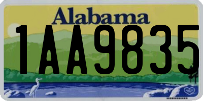 AL license plate 1AA9835