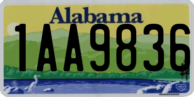 AL license plate 1AA9836