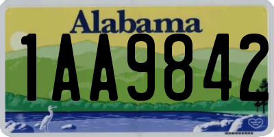 AL license plate 1AA9842