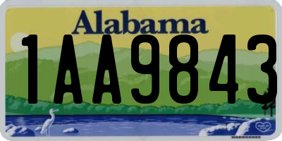 AL license plate 1AA9843
