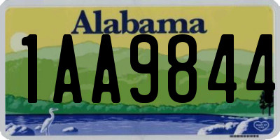 AL license plate 1AA9844