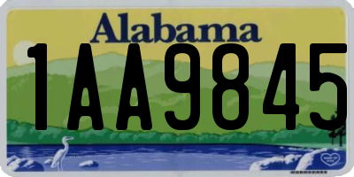 AL license plate 1AA9845