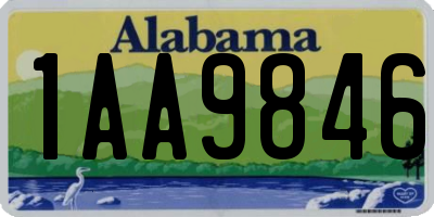 AL license plate 1AA9846
