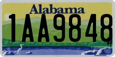 AL license plate 1AA9848