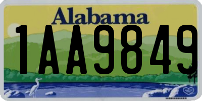 AL license plate 1AA9849