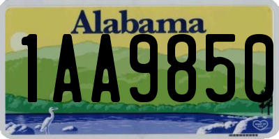 AL license plate 1AA9850