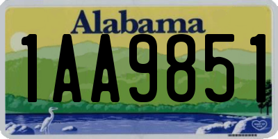 AL license plate 1AA9851
