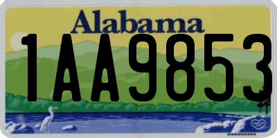 AL license plate 1AA9853