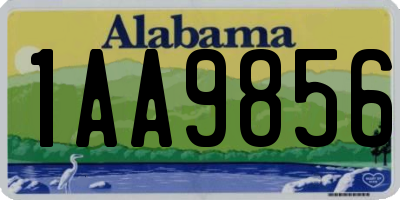 AL license plate 1AA9856