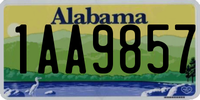 AL license plate 1AA9857