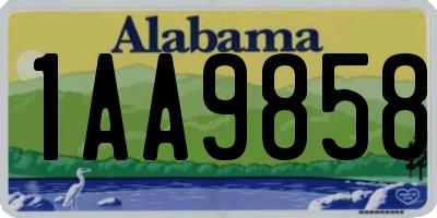 AL license plate 1AA9858