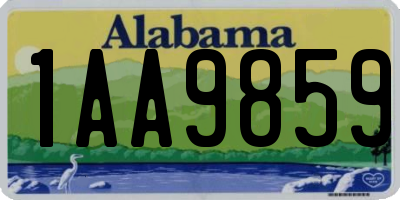 AL license plate 1AA9859