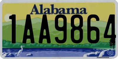 AL license plate 1AA9864