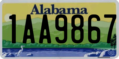AL license plate 1AA9867
