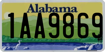 AL license plate 1AA9869