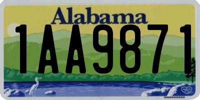 AL license plate 1AA9871