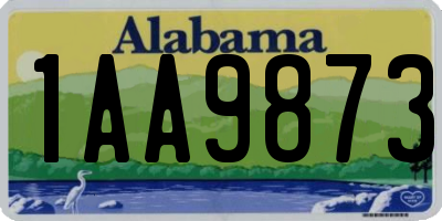 AL license plate 1AA9873
