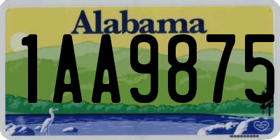 AL license plate 1AA9875