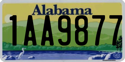 AL license plate 1AA9877