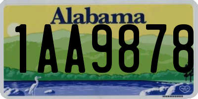 AL license plate 1AA9878