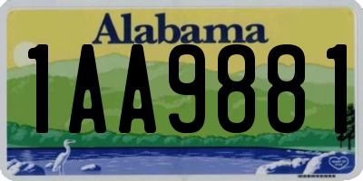 AL license plate 1AA9881