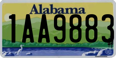 AL license plate 1AA9883