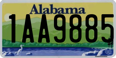 AL license plate 1AA9885