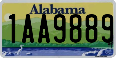 AL license plate 1AA9889