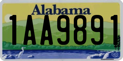 AL license plate 1AA9891