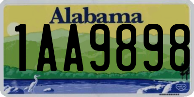 AL license plate 1AA9898